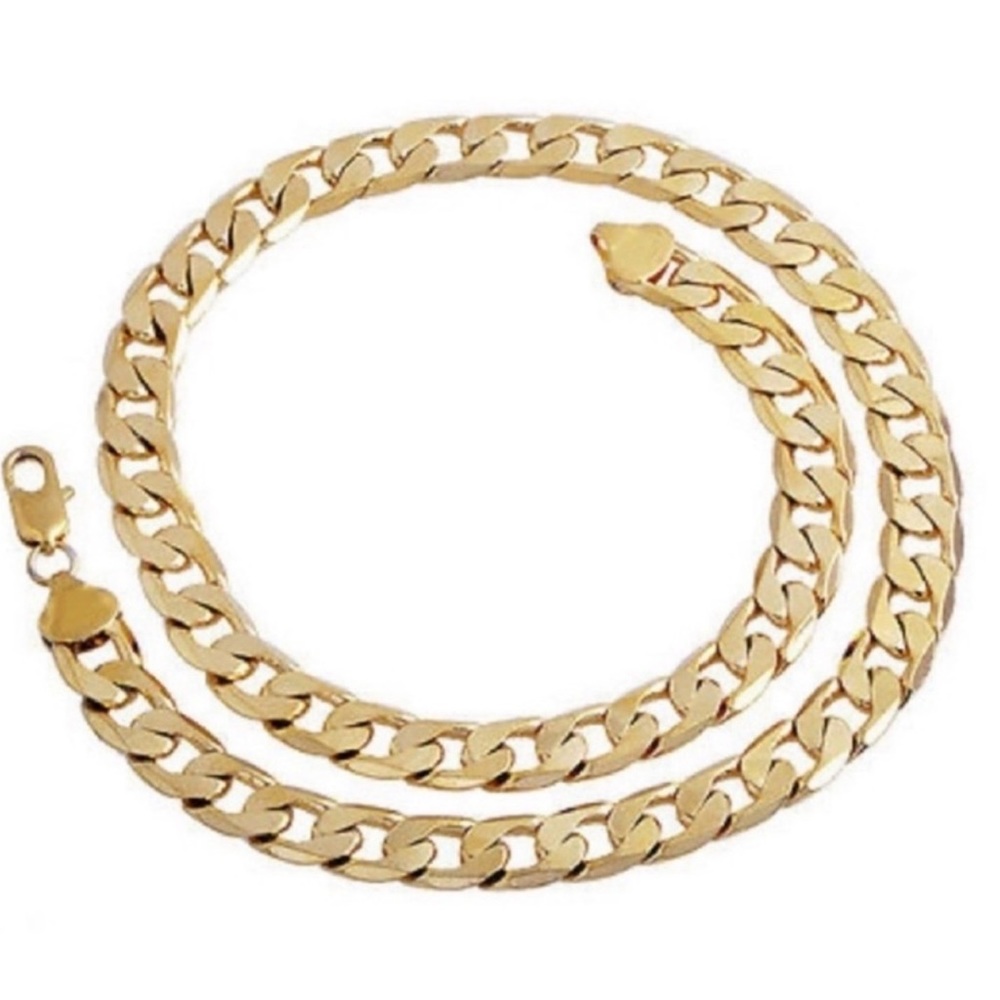 New 18k Gold Unisex Cuban Link Classic Minimalist Chain Handcrafted Necklace - Picture 9 of 16